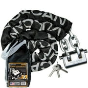 VULCAN Security Chain and Lock Kit - 3/8 inch x 6 foot (+/-2 inches) - Cannot Be Cut With Hand Tools