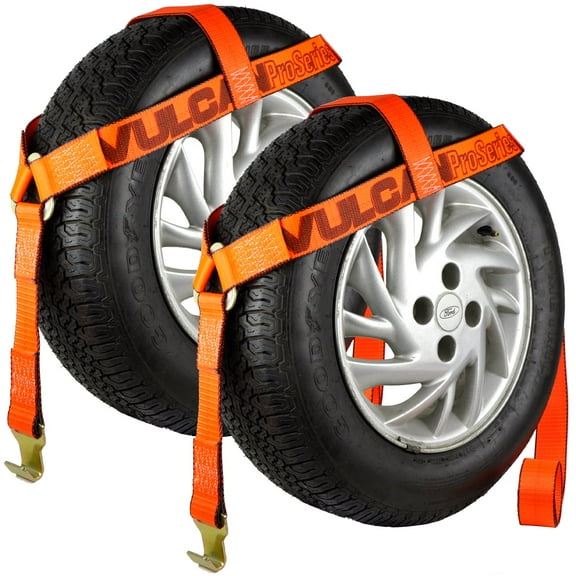 VULCAN Wheel Dolly Tire Harness - Flat Hook - Bonnet Style - PROSeries - 2 Pack - 1665 Lbs SWL