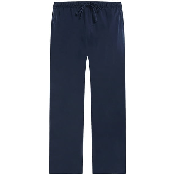 VULCANODON Mens Cotton Pajama Pants, Soft Lightweight Sleep Pj Bottoms Lounge Pant with Pockets(Navy,M)