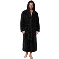 thumbnail image 1 of VULCANODON Mens Robe Big and Tall with Hood,Full Length Plush Robe for Men Long Fleece Bathrobe（Black, Small-Medium）, 1 of 7