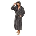 VULCANODON Men's Soft Full Length Bathrobe with Hood, LargeXLarge