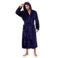 thumbnail image 1 of VULCANODON Mens Robe Big and Tall with Hood,Full Length Plush Robe for Men Long Fleece Bathrobe（Navy, XX-Large-3X-Large）, 1 of 6