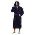 thumbnail image 1 of VULCANODON Mens Robe with Hood,Full Length Plush Robe for Men Soft Bathrobe（NAVY, 2XL/3XL）, 1 of 4