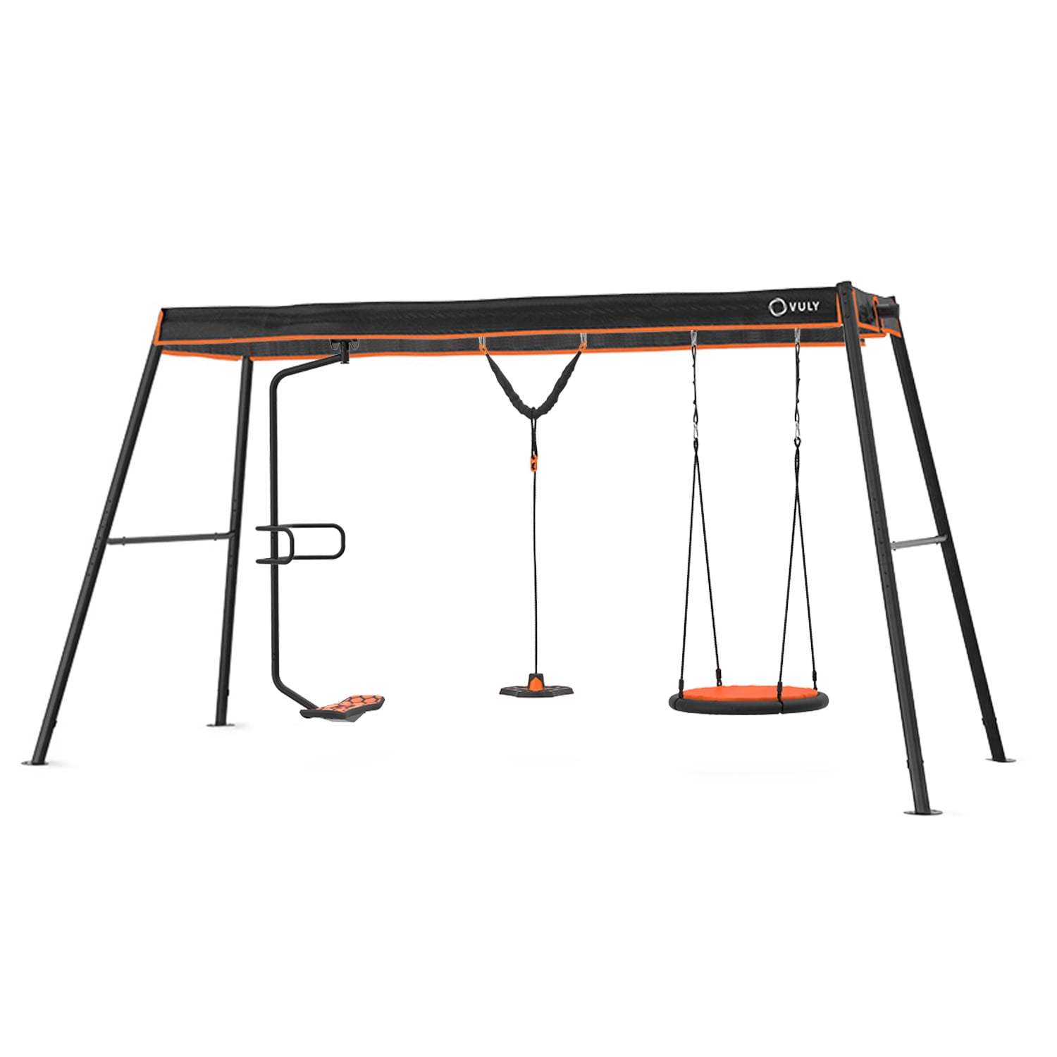 VULY 360 Pro Max Large 3 Bay Swing Set - Backyard Metal VULY 360 Pro Max Large 3 Bay Swing Set - Backyard Metal