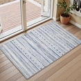 thumbnail image 1 of VUNATE 2'x3' Door Mat Entry Rug Machine Washable Rugs Boho Moroccan Area Rug Soft Neutral Geometric Bohemian Carpet Distressed Indoor Rugs for Bedroom Entryway Kitchen Bathroom Nonslip Rug Blue, 1 of 5