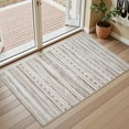 thumbnail image 1 of VUNATE 2'x3' Door Mat Entry Rug Machine Washable Rugs Boho Moroccan Area Rug Soft Neutral Geometric Bohemian Carpet Distressed Indoor Rugs for Bedroom Entryway Kitchen Bathroom Nonslip Rug Brown, 1 of 5