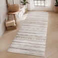 thumbnail image 1 of VUNATE 2' x 5' Runner Rug, Washable Boho Moroccan Rug, Soft Neutral Geometric Distressed Carpet with Non-Slip Rubber Backing for Hallway, Kitchen, Entryway, Bedroom & Laundry Room, Brown, 1 of 5