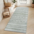 thumbnail image 1 of VUNATE 2'x6' Boho Runner Rug Machine Washable Rug Modern Moroccan Soft Carpet Neutral Geometric Distressed Non-Slip Rubber Backing Hallway Runner Rug for Kitchen Entryway Bedroom Laundry Sage Green, 1 of 5