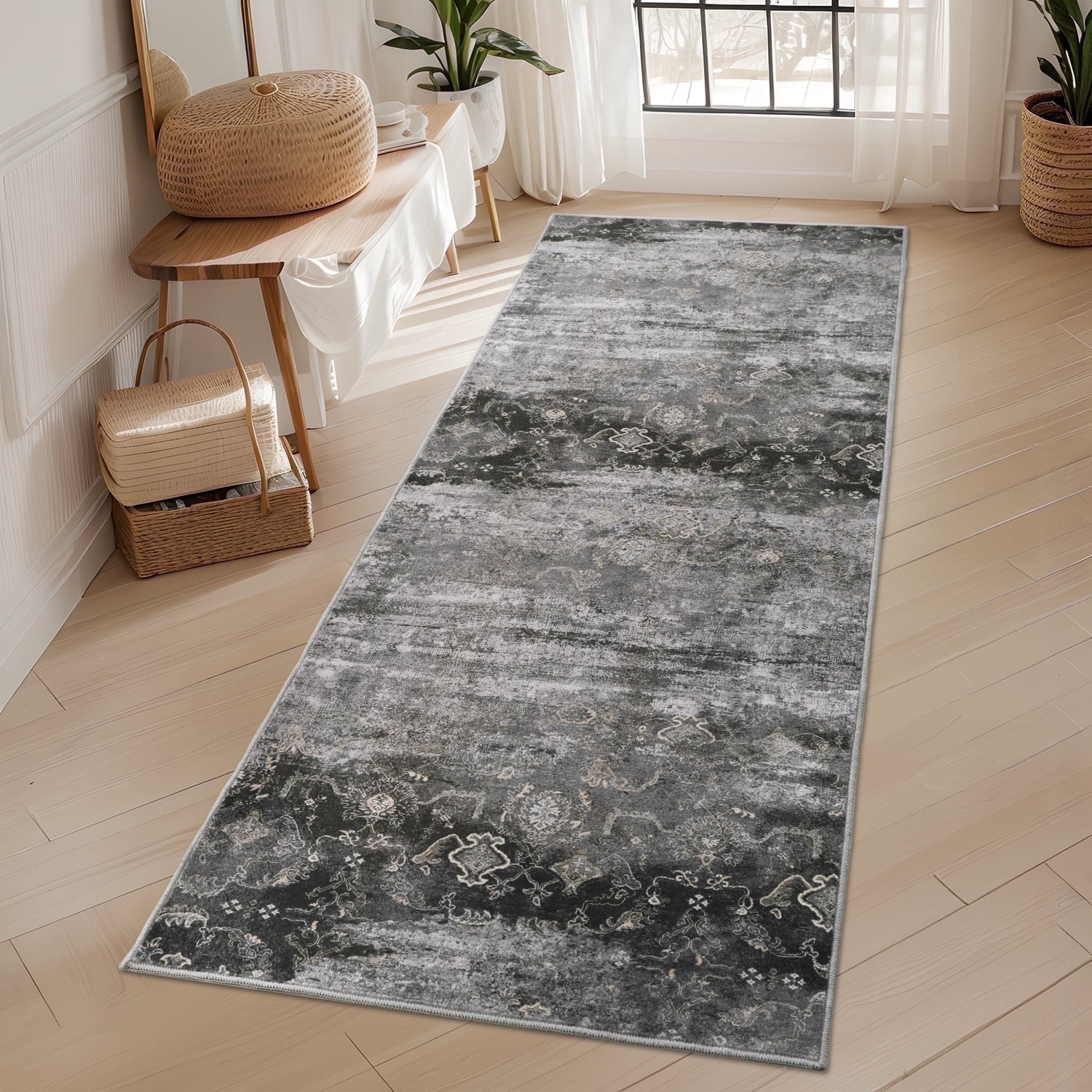 VUNATE 2'x6' Runner Rugs Machine Washable Rugs Soft Abstract Vintage ...