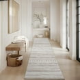 thumbnail image 1 of VUNATE 2'x8' Boho Runner Rug Machine Washable Rug Modern Moroccan Soft Carpet Neutral Geometric Distressed Non-Slip Rubber Backing Hallway Runner Rug for Kitchen Entryway Bedroom Laundry Coffee, 1 of 5