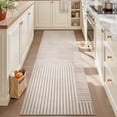 thumbnail image 1 of VUNATE 2'x8' Runner Rug Boho Washable Kitchen Rug Modern Jacquard Textured Rugs Soft Geometric Rug for Bedroom Mid Century Non-Slip Table Runner Perfect for Dining Room Laundry Beige, 1 of 6