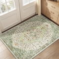 thumbnail image 1 of VUNATE 2'x3' Area Rugs Door Mat Washable Rugs Floral Vintage Entry Rug Botanical Indoor Doormat Soft Carpet for Entryway Kitchen Laundry Room Bathroom Rugs Contemporary Home Decor Green, 1 of 7