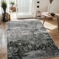 thumbnail image 1 of VUNATE 3'x5' Area Rugs for Living Room Machine Washable Rugs Abstract Vintage Distressed Indoor Rug Carpet Soft Lightweight Area Rug for Bedroom Dining Room Kitchen Nonslip Rug Black and Gray, 1 of 6