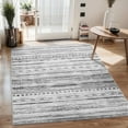 thumbnail image 1 of VUNATE 3'x5' Area Rugs for Living Room Washable Rugs Boho Moroccan Area Rug Soft Neutral Geometric Bohemian Carpet Distressed Indoor Rug for Bedroom Dining Room Office Foldable Nonslip Rug Black, 1 of 5
