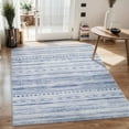 thumbnail image 1 of VUNATE 3'x5' Area Rugs for Living Room Washable Rugs Boho Moroccan Area Rug Soft Neutral Geometric Bohemian Carpet Distressed Indoor Rug for Bedroom Dining Room Office Foldable Nonslip Rug Blue, 1 of 5