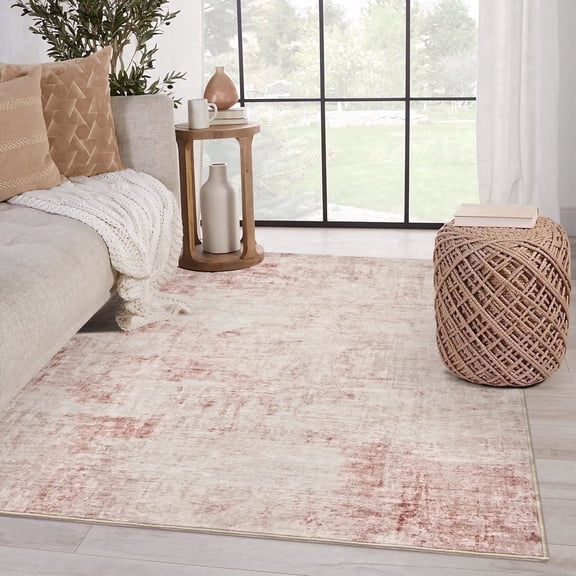 VUNATE 3'x5' Area Rugs for Living Room Washable Rugs Modern Abstract Area Rug Neutral Indoor Carpet Soft Rugs for Bedroom Office Entryway Kitchen Laundry Room Accent Rug Modern Home Decor Pink