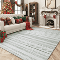 thumbnail image 1 of VUNATE 4'x6' Area Rugs for Living Room Washable Rugs Boho Moroccan Area Rug Soft Neutral Geometric Bohemian Carpet Distressed Indoor Rug for Bedroom Dining Room Office Foldable Nonslip Rug Sage Green, 1 of 7