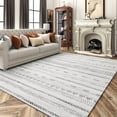 thumbnail image 1 of VUNATE 5'x7' Area Rugs for Living Room Washable Rugs Boho Moroccan Area Rug Soft Neutral Geometric Bohemian Carpet Distressed Indoor Rug for Bedroom Dining Room Office Foldable Nonslip Rug Black, 1 of 7