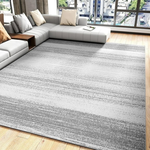VUNATE 5'x7' Area Rugs for Living Room Washable Rugs Modern Abstract Area Rug Soft Contemporary Neutral Carpet Indoor Rug for Bedroom Dining Room Office Foldable Nonslip Rug Light Gray