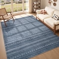 thumbnail image 1 of VUNATE 5'x7' Area Rugs for Living Room Washable Rugs Boho Moroccan Area Rug Soft Neutral Geometric Bohemian Carpet Distressed Indoor Rug for Bedroom Dining Room Office Foldable Nonslip Rug Navy, 1 of 7