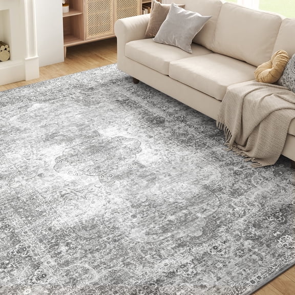 VUNATE 5'x7'Rugs for Living Room Washable Rugs Modern Abstract Area Rug Neutral Indoor Carpet Soft Rugs for Bedroom Office Dining Room Kitchen Laundry Room Accent Rug Modern Home Decor Gray