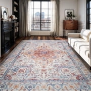 VUNATE 5'x7' Area Rugs for Living Room Washable Rugs Floral Vintage Area Rug Boho Indoor Carpet Soft Rugs for Bedroom Of