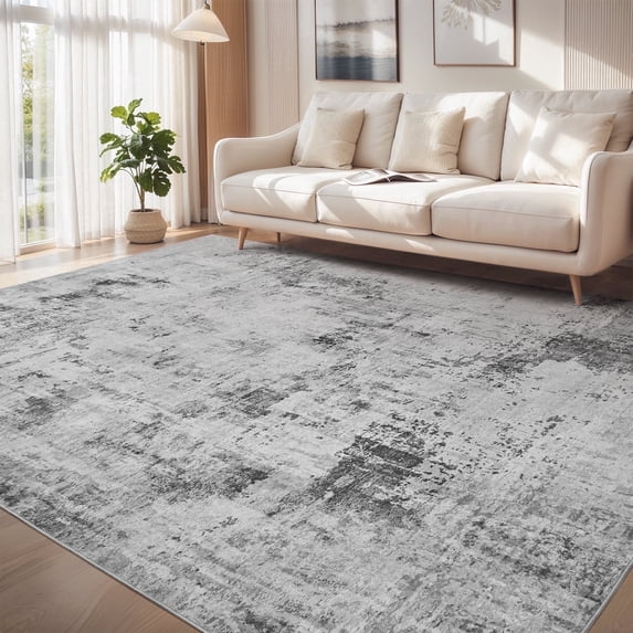 VUNATE 5'x7'Rugs for Living Room Washable Rugs Modern Abstract Area Rug Neutral Indoor Carpet Soft Rugs for Bedroom Office Dining Room Kitchen Laundry Room Accent Rug Modern Home Decor Gray