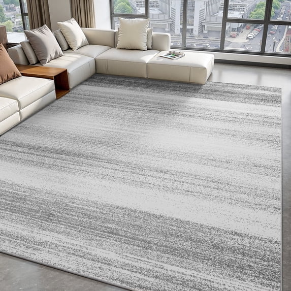 VUNATE 6'x9' Area Rugs for Living Room Washable Rugs Modern Abstract Area Rug Soft Contemporary Neutral Carpet Indoor Rug for Bedroom Dining Room Office Foldable Nonslip Rug Light Gray