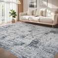 thumbnail image 1 of VUNATE 6'x9'Rugs for Living Room Washable Rugs Modern Abstract Area Rug Neutral Indoor Carpet Soft Rugs for Bedroom Office Dining Room Kitchen Laundry Room Accent Rug Modern Home Decor Blue, 1 of 7