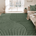 thumbnail image 1 of VUNATE 8'x10' Area Rugs for Living Room Jacquard Textured Modern Rugs Soft Geometric Rug for Bedroom Mid Century Washable Rug Non-Slip Bohemian Carpet Perfect for Dining Room Office Green, 1 of 7