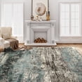 thumbnail image 1 of VUNATE 8'x10' Area Rugs for Living Room Machine Washable Rugs Abstract Vintage Distressed Indoor Rug Carpet Soft Lightweight Large Area Rug for Bedroom Dining Room Kitchen Foldable Nonslip Rug Teal, 1 of 8