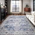 thumbnail image 1 of VUNATE 8'x10' Area Rugs for Living Room Washable Rugs Floral Vintage Area Rug Boho Indoor Carpet Soft Rugs for Bedroom Office Dining Room Kitchen Accent Rug Contemporary Home Decor Blue, 1 of 8