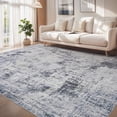 thumbnail image 1 of VUNATE 8'x10'Rugs for Living Room Washable Rugs Modern Abstract Area Rug Neutral Indoor Carpet Soft Rugs for Bedroom Office Dining Room Kitchen Laundry Room Accent Rug Modern Home Decor Blue, 1 of 7