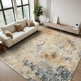 thumbnail image 1 of VUNATE 9'x12'Rugs for Living Room Washable Rugs Modern Abstract Area Rug Neutral Indoor Carpet Soft Rugs for Bedroom Office Dining Room Kitchen Laundry Room Accent Rug Modern Home Decor Gold, 1 of 7