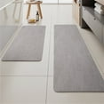 thumbnail image 1 of VUNATE Bathroom Rugs Sets Non Slip Bath Mat Super Absorbent Quick Dry Thin Soft Durable Bath Rugs for Bathroom Floor with Rubber Backing Machine Washable Fit Under Door 16"x24"+17"x30" Gray, 1 of 7