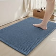 thumbnail image 1 of VUNATE Waffle Bathroom Rugs Ultra-Soft Non-Slip Bath Mat Super Absorbent Quick Dry Bath Rugs for Bathroom Floor Machine Washable Bathroom Mats with Tassels Boho Bathroom Decor 17"x24" Blue, 1 of 6