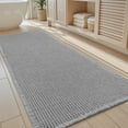 thumbnail image 1 of VUNATE Waffle Bathroom Runner 2'x6' Bath Runner Ultra-Soft Non-Slip Bath Mat Super Absorbent Quick Dry Bathroom Rugs Machine Washable Bathroom Mats for Bathroom Floor Kitchen Entryway Hallway Gray, 1 of 6