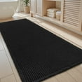 thumbnail image 1 of VUNATE Waffle Bathroom Runner 2'x6' Bath Runner Ultra-Soft Non-Slip Bath Mat Super Absorbent Quick Dry Bathroom Rugs Machine Washable Bathroom Mats for Bathroom Floor Kitchen Entryway Hallway Black, 1 of 6