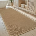 thumbnail image 1 of VUNATE Waffle Bathroom Rugs Ultra-Soft Non-Slip Bath Mat Super Absorbent Quick Dry Bath Rugs for Bathroom Floor Machine Washable Bathroom Mats with Tassels Boho Bathroom Decor 17"x60" Brown, 1 of 6