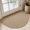 thumbnail image 1 of VUNATE Jute Door Mats for Inside Non Slip Front Door Mat 17"x30" Boho Welcome Mat for Inside Semi-circle Low Profile Dirt Trapper Farmhouse Entryway Rug Kitchen Indoor Floor Mat Natural Jute, 1 of 6