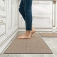 thumbnail image 1 of VUNATE Kitchen Mat Set Non Slip Kitchen Rugs and Mats 2PCS Rubber Kitchen Floor Runner Rug 17"x30"+17"x47" Washable Kitchen Rugs Set Front of Sink Hallway Laundry Room Granny Grey, 1 of 6