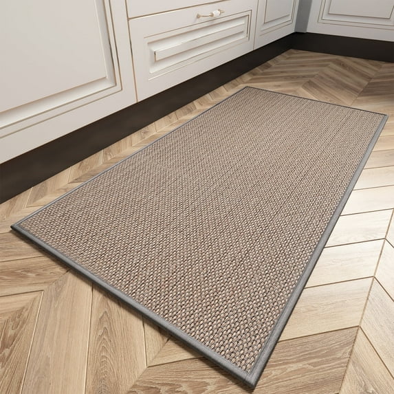 VUNATE Kitchen Mat Washable Kitchen Rugs and Mats Non Skid Absorbent Runner Rugs for Kitchen Front of Sink Kitchen Floor Mats 16"x47" Gray Kitchen Mats or Rugs