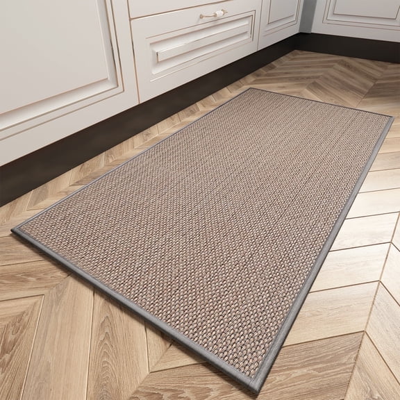 VUNATE Kitchen Mat Washable Kitchen Rugs and Mats Non Skid Absorbent Runner Rugs for Kitchen Front of Sink Kitchen Floor Mats 20"x47" 2 Pieces Grey Kitchen Mats or Rugs