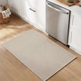 thumbnail image 1 of VUNATE Kitchen Rugs 20"x32" Herringbone Woven Non-Slip Kitchen Mat, Washable Absorbent Floor Rug with Durable Backing, Soft Low Profile Kitchen Rug for Sink Area, Entryway, Laundry Room Beige, 1 of 7