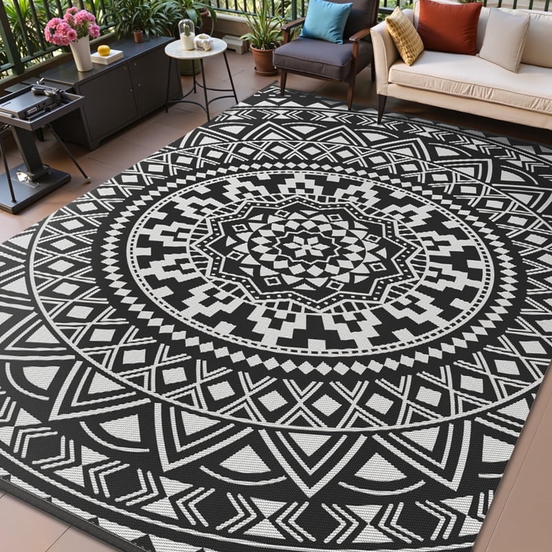 VUNATE Outdoor Rug 6x9 Patio Rug Clearance Plastic Waterproof Indoor ...