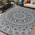 thumbnail image 1 of VUNATE Outdoor Rug 8x10 Patio Rug Clearance Plastic Waterproof Indoor Outdoor Mat for Picnic RV Porch Camping Reversible Lightweight Boho Outside Rug Gray Beige, 1 of 7