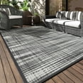 thumbnail image 1 of VUNATE Outdoor Rug Carpet 8'x10' Waterproof Reversible Patio Rug Portable Modern Abstract Indoor Outdoor Rug Plastic Straw Rug for RV Camping Garden Picnic Deck Backyard Porch Decor Gray and White, 1 of 7