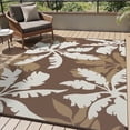thumbnail image 1 of VUNATE Outdoor Rug Carpet 9'x12' Waterproof Reversible Patio Rug Portable Indoor Outdoor Rug Plastic Straw Rug for Beach RV Camping Garden Picnic Deck Backyard Tropical Porch Decor Brown, 1 of 8