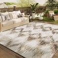 thumbnail image 1 of VUNATE Outdoor Rugs 8'x10' Modern Diagonal Patio Carpet Washable Area Rug for Living Room Indoor Outdoor Balcony Brown, 1 of 5