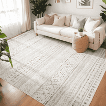 VUNATE Rugs for Living Room 5x7 Washable Area Rug Soft Non-Slip Bedroom Dining Room Floor Accent Rug Boho Carpet Indoor Rug Brown